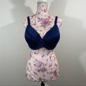 Ambrielle sz:40D Blue/Navy Everyday Full Coverage Padded Wire Bra